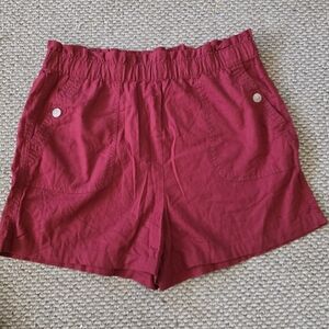 Joe Fresh High Waist Red Shorts
